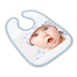 Bavoir bébé à personnalisé ( contour bleu )