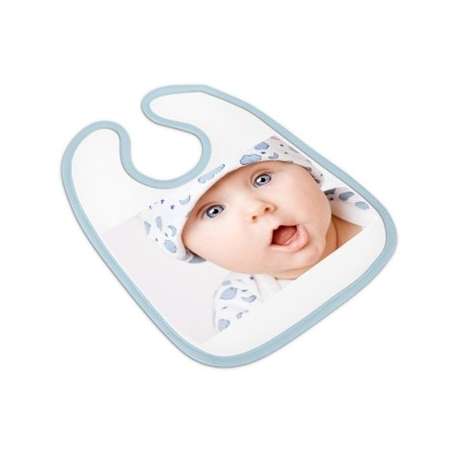 Bavoir bébé à personnalisé ( contour bleu )